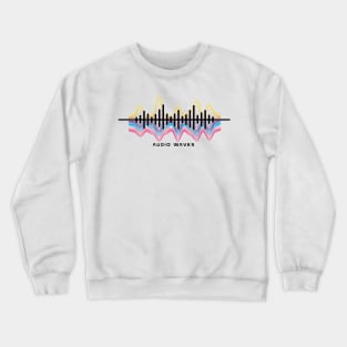 Colorful Music Audio Waves Crewneck Sweatshirt